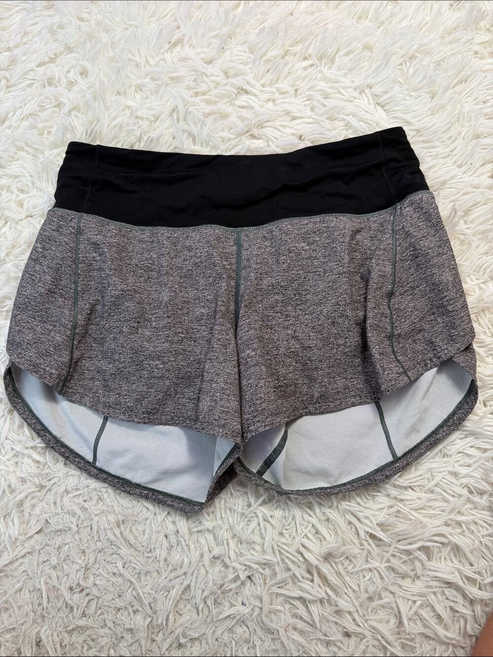 Lululemon Speed Up Short Long *4" Updated Fit Heather Lux Multi Black / Black